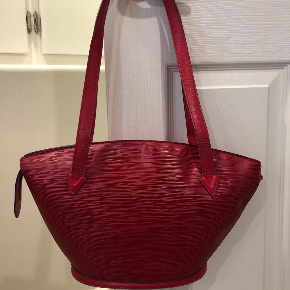 Authentic Louis Vuitton St. Jacques Handbag - Red
